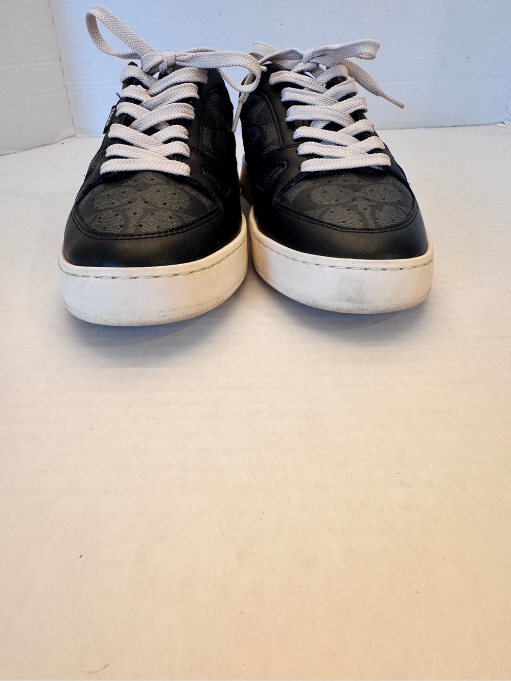 Coach Clip Court Sneaker Signature Black Monogram Print Men's Size 9D C8965 - Picture 6 of 15